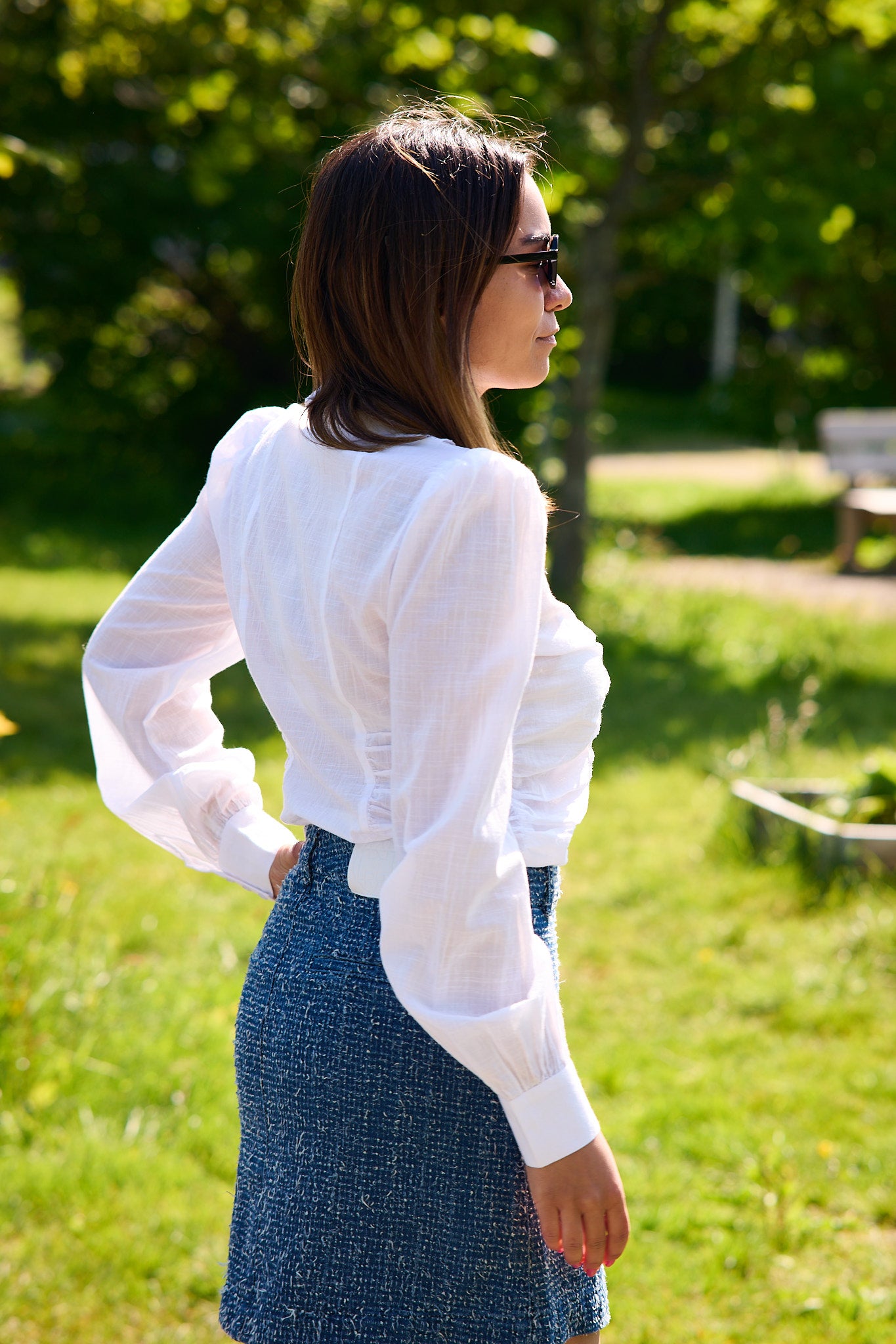 Cotton Slub Shirt White