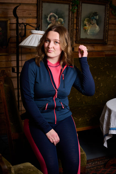 Women Mid-Layer Full Zip - Navy