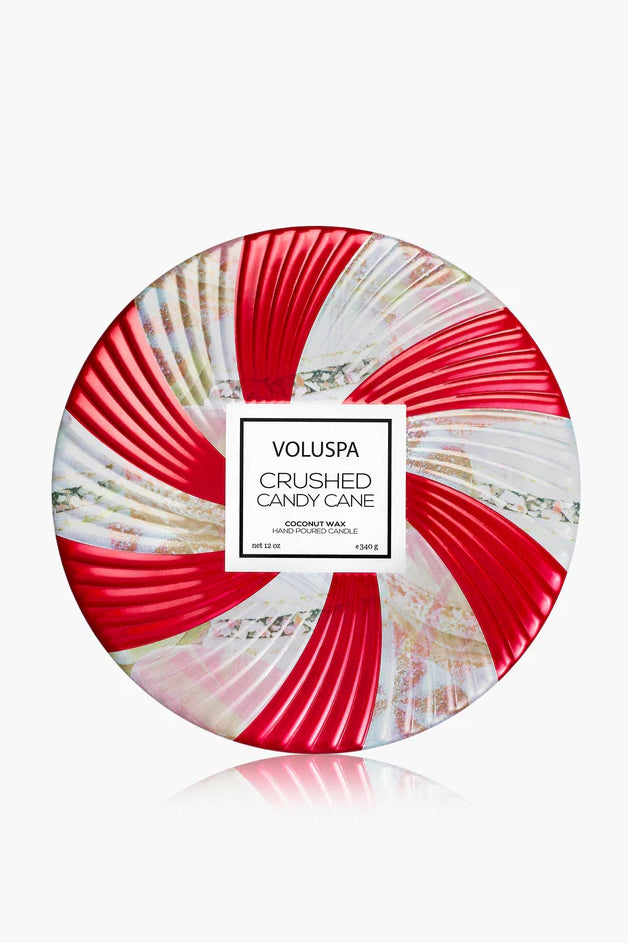 3 Wick Tin Candle - Crushed Candy Cane