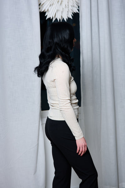 Naja Tight LS Knit O-neck - Birch