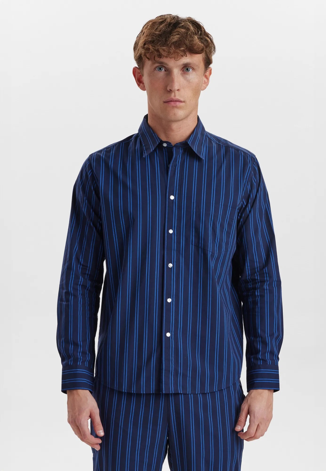 JBS  of Dk Woven Shirt - Blue Stripe