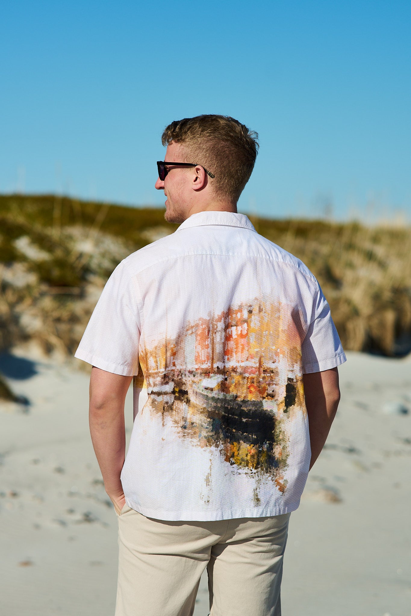 Carl AOP SS Shirt - Apricot