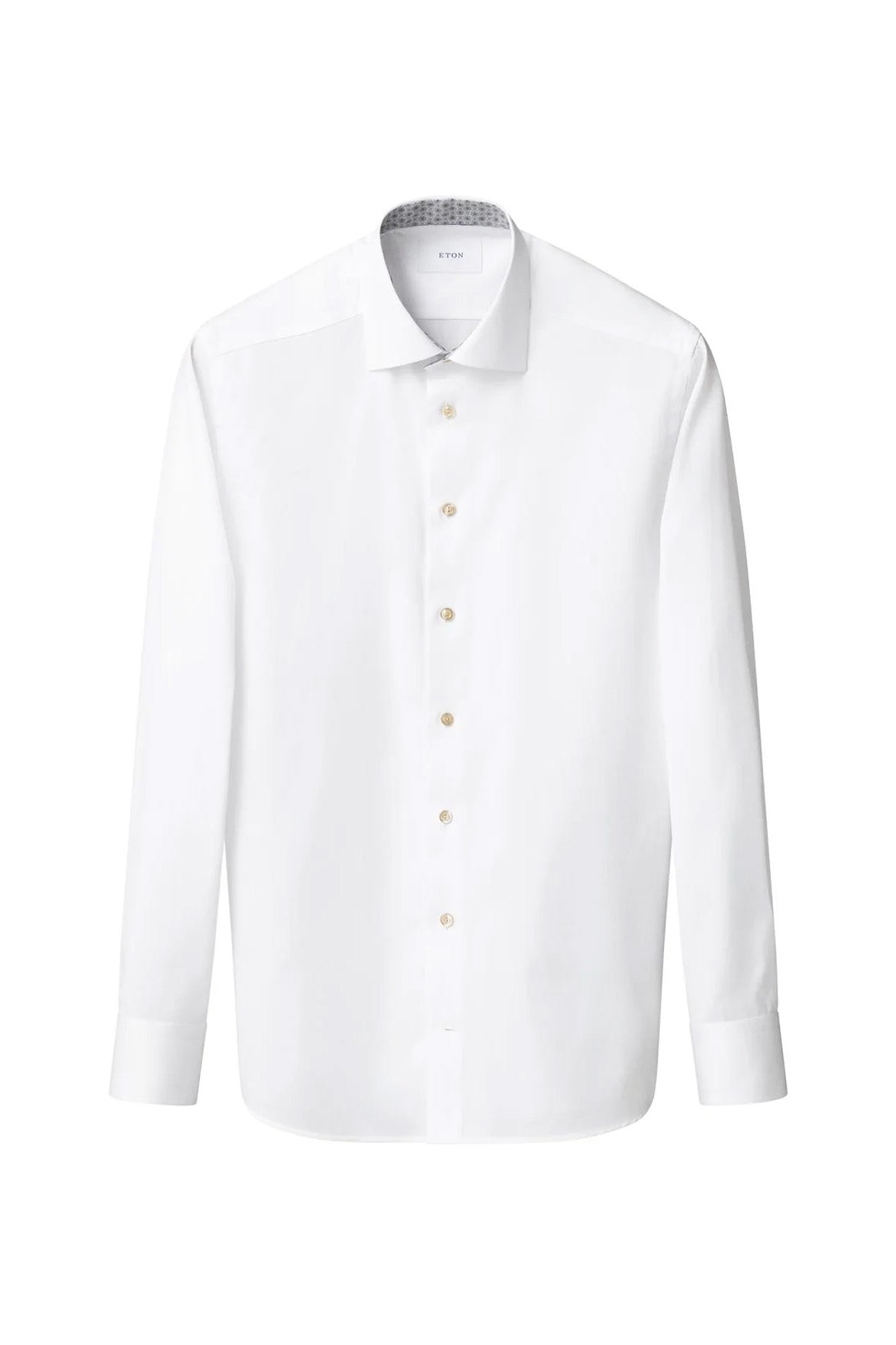 Medallion Effect Signature Twill Shirt Contemporary Fit - White
