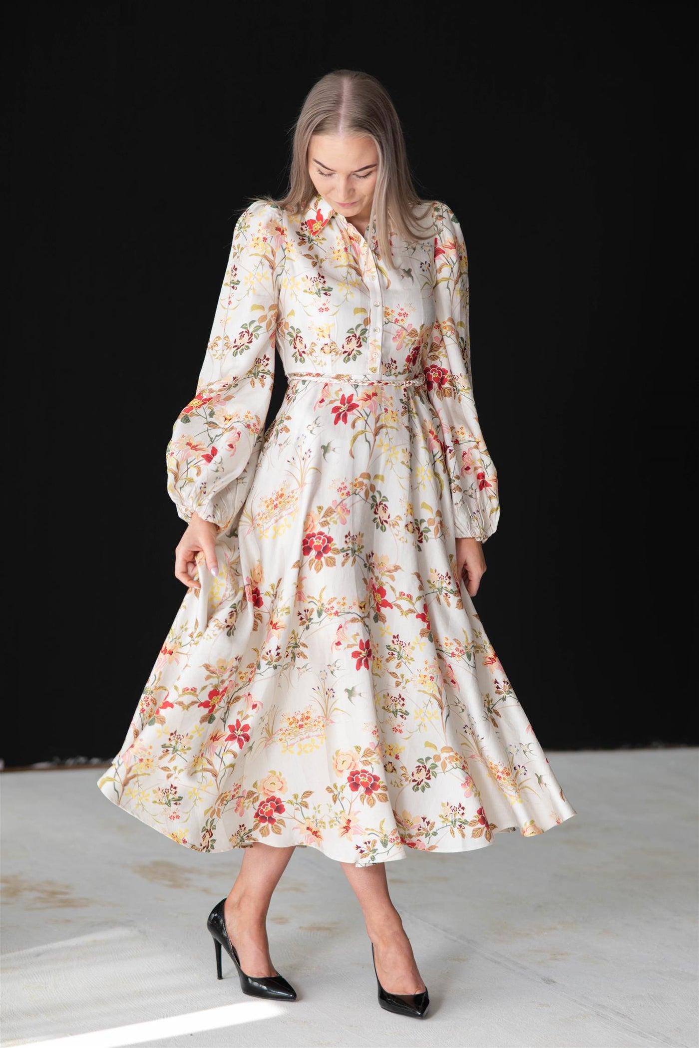 Viscose Shirt Dress Botanical
