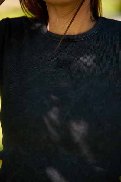 GZDrew Washed Logo Top Grey washed