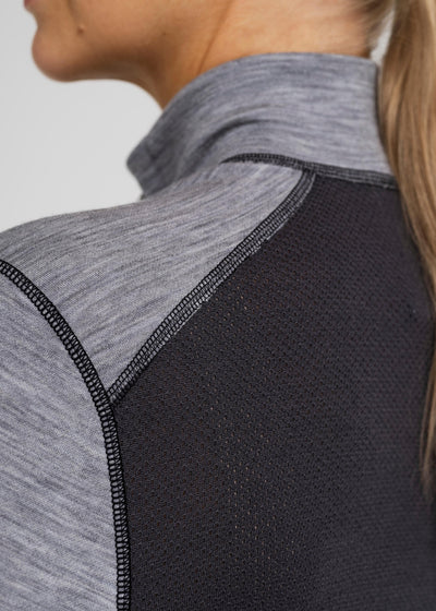 Womens Wool Mesh Zip