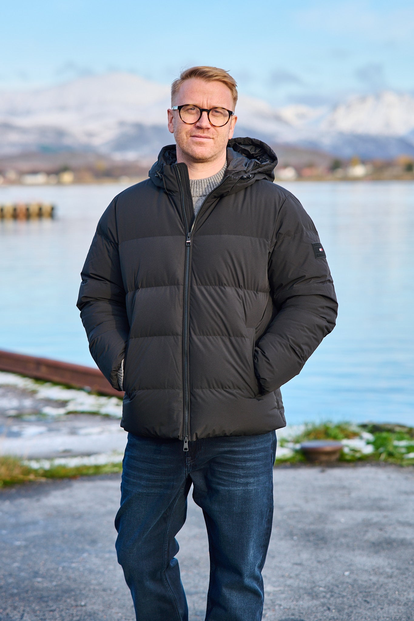 Down Hooded Puffer Jacket - Black