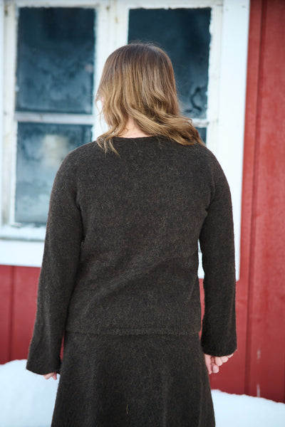 Lulu Brushed LS Knit Heyhole O-neck - Delicioso