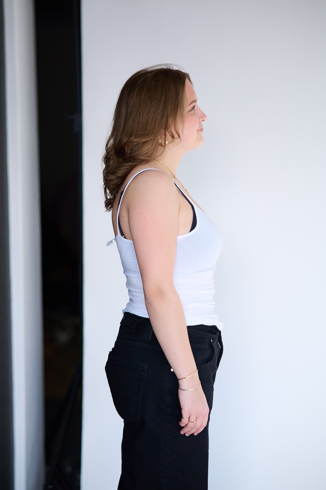 Perfect Line Top w/Strap - Hvit