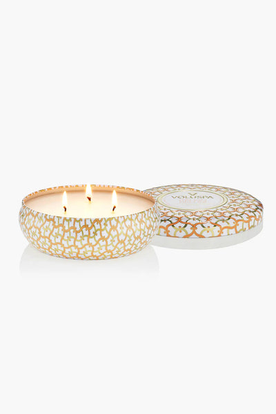 3 Wick Tin Candle, 40 timer - Italian Bellini