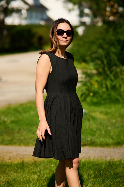 Maddie Short Cap Sleeve Dress Black