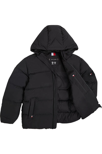Down Hooded Puffer Jacket - Black