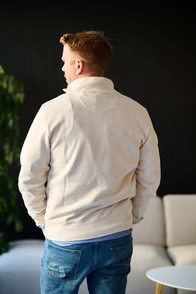 Sacker Rib Half Zip - Cream