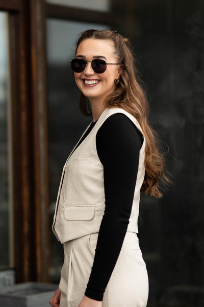 ElarahGZ Linen Waistcoat