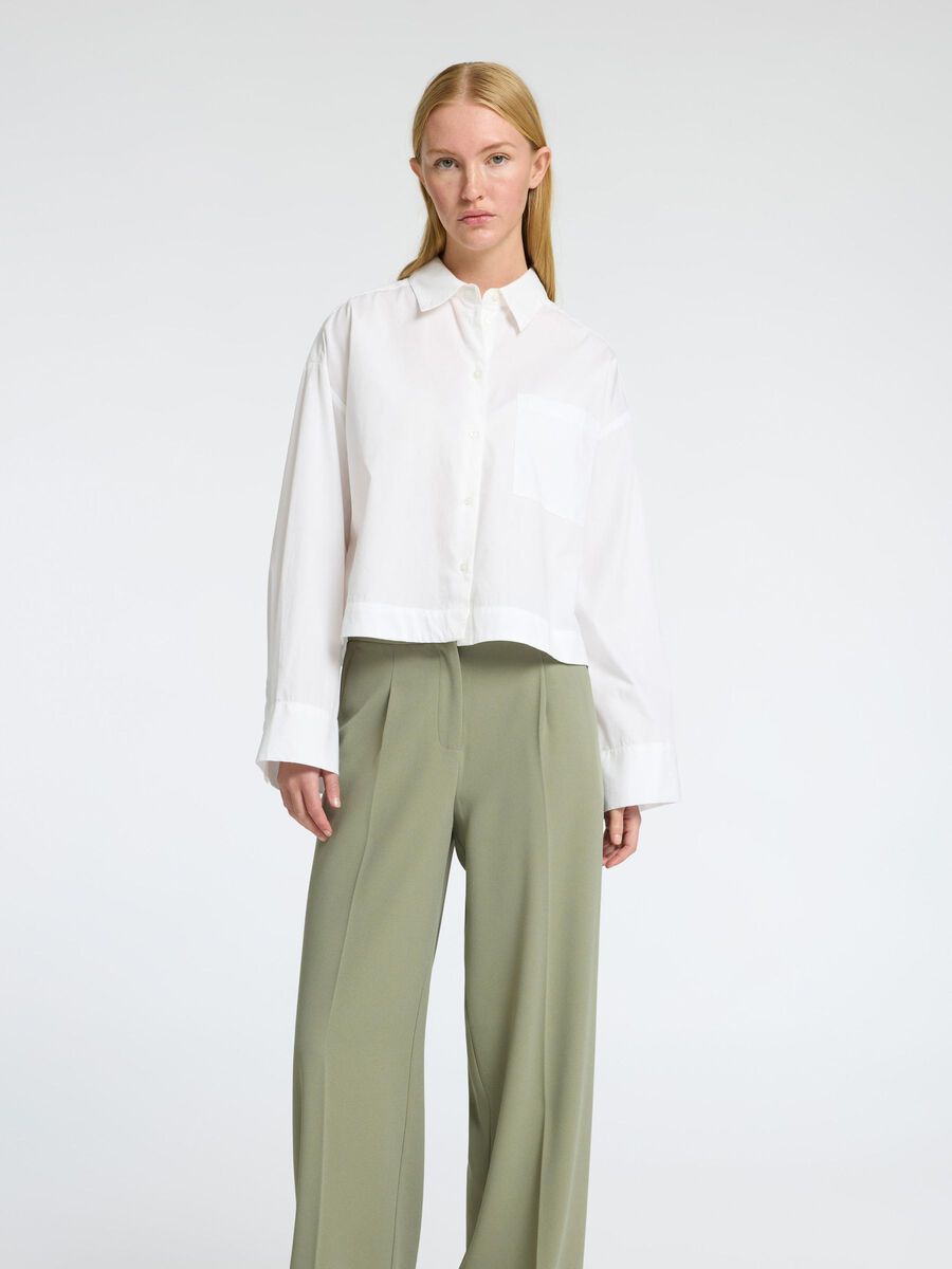 Astha Ls Cropped Boxy Shirt