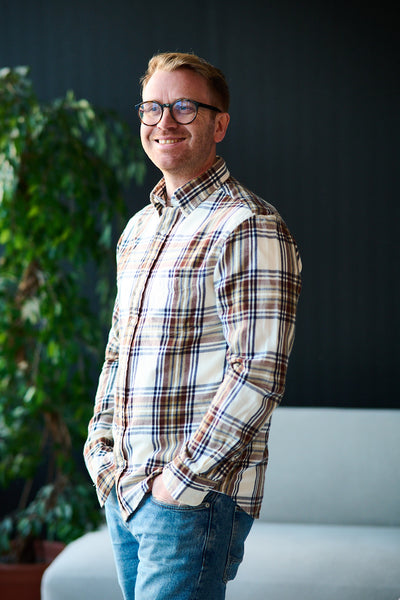 Reg Windblown Flannel Check - Cream