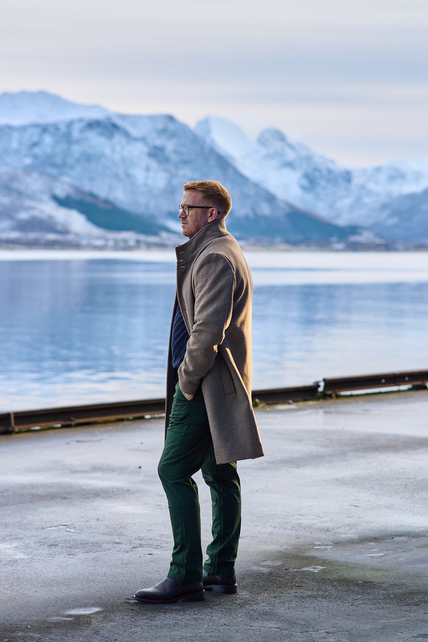 Rainar Wool Blend Coat - Fallen Rock/Melange