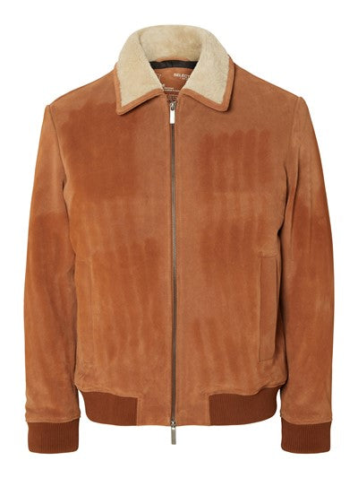 Hare Shearling Collar Blouson - Glazed Ginger