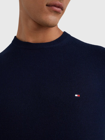 Pima Org Ctn Cashmere Crew Neck - Desert Sky