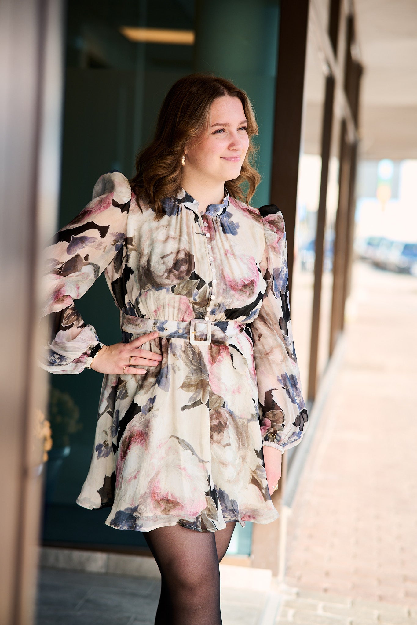 Organza Belt Dress - Fluid