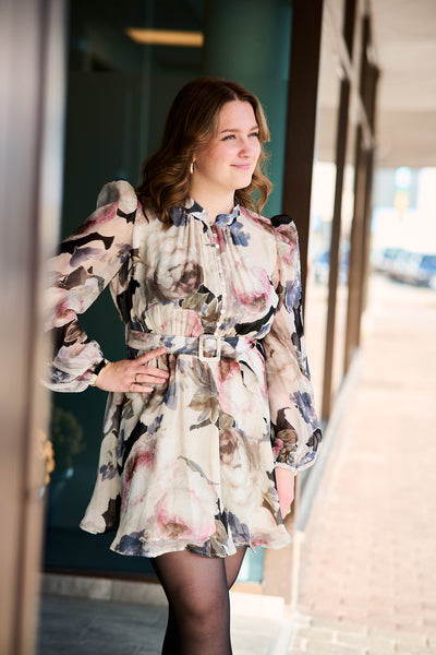 Organza Belt Dress - Fluid