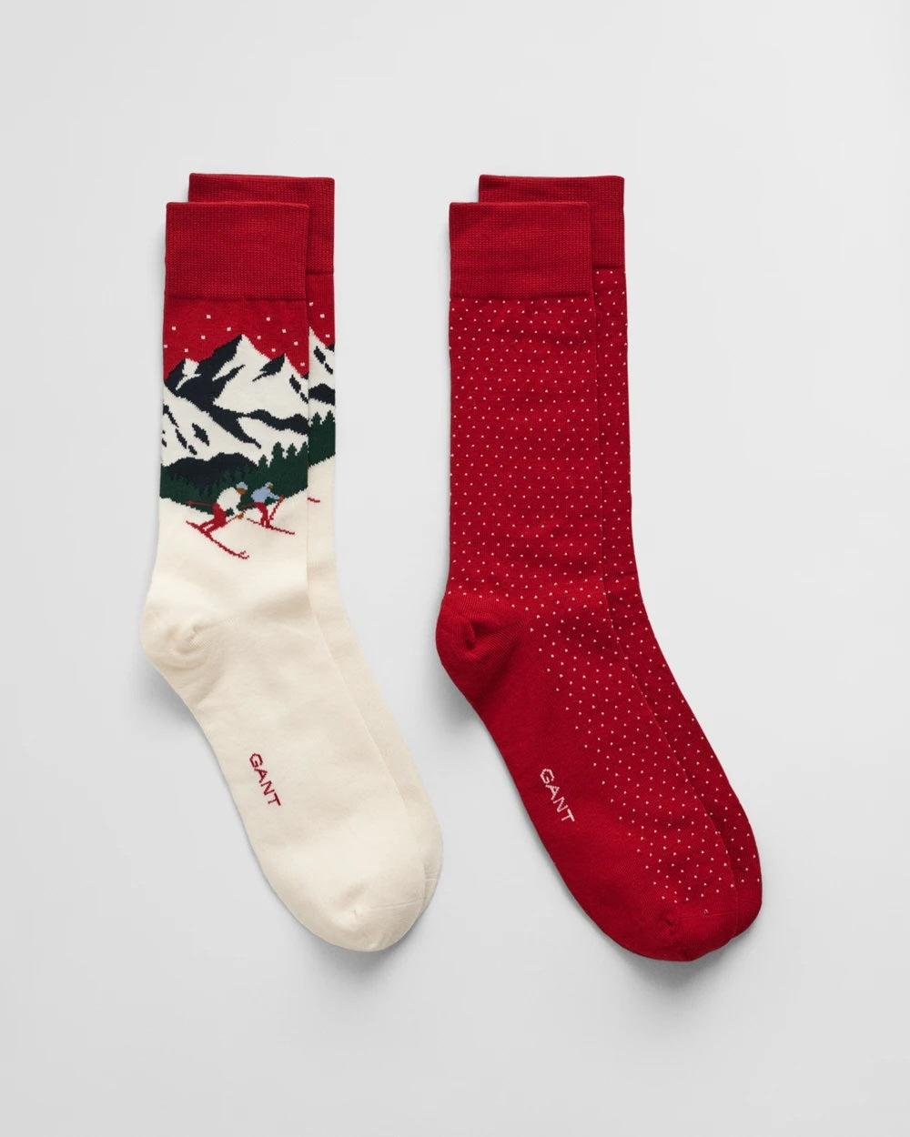 Skiers Artwork Socks 2-pack