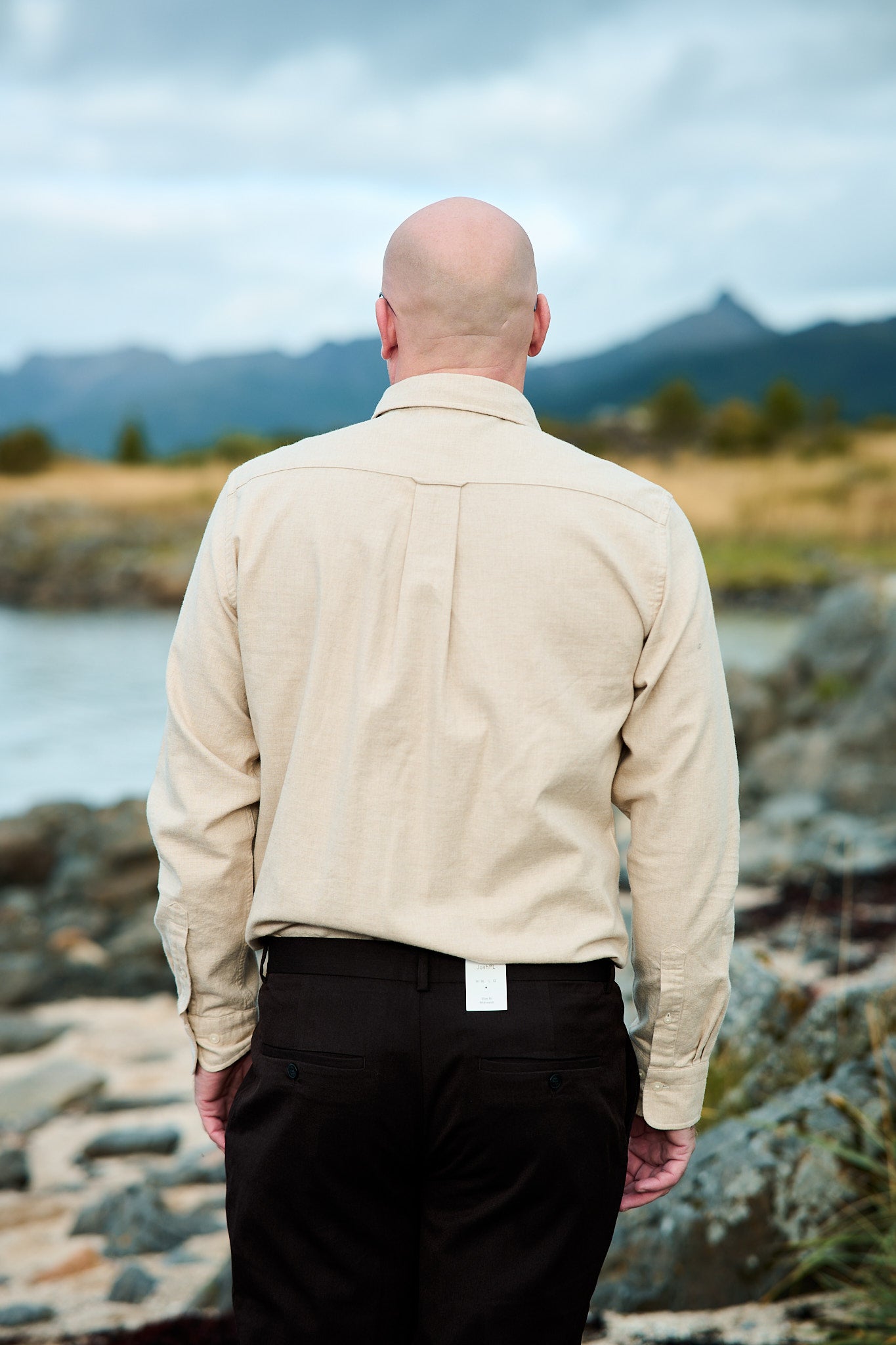 Reg Flannel Melange Shirt - Light Beige Melange