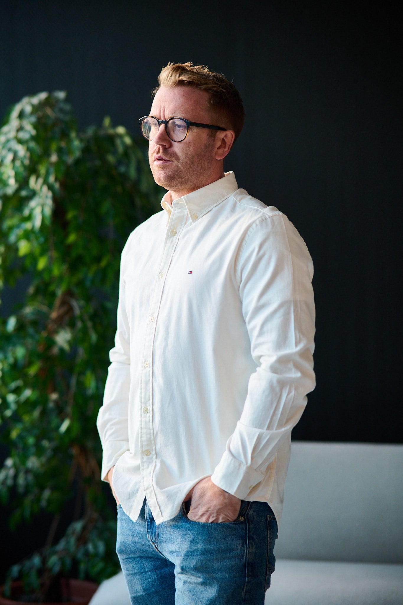 Flex Flannel Solid RF Shirt - Ivory Silk