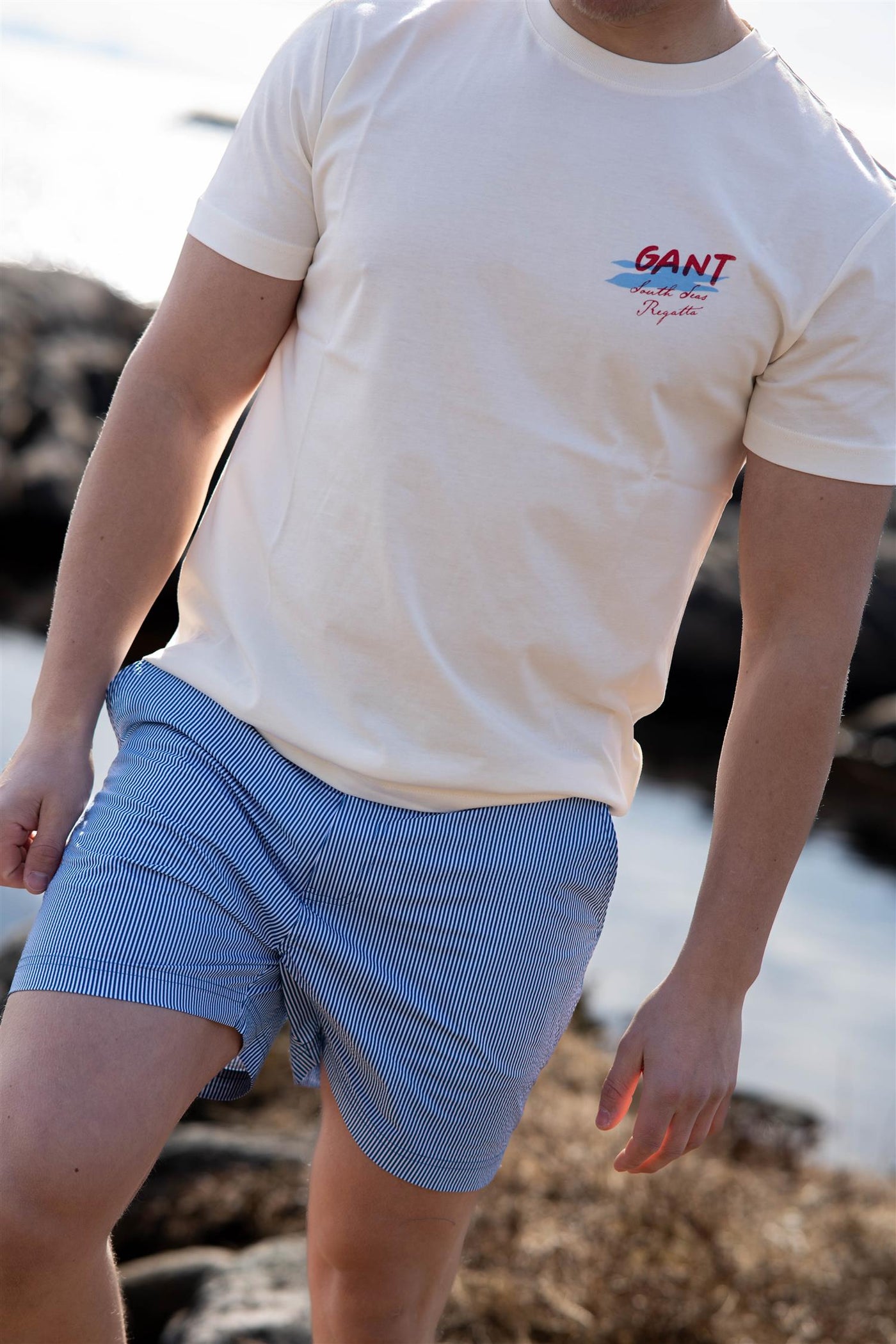 Strand Yarn Dyed Swim Trunk