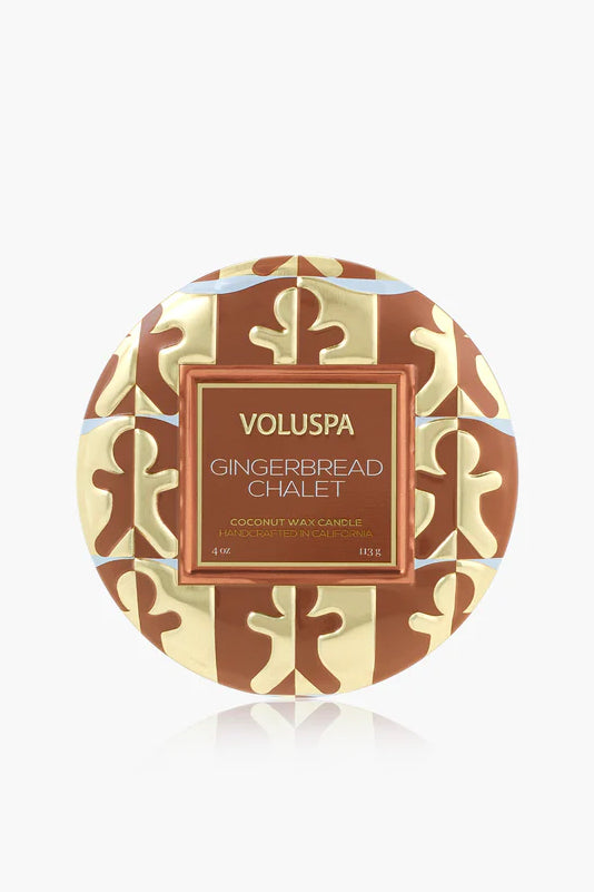 Mini Tin Candle - 25tim Gingerbread Chalet