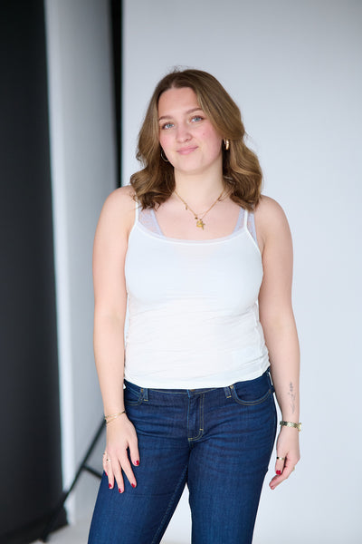 Perfect Line Top W/Straps - Ivory
