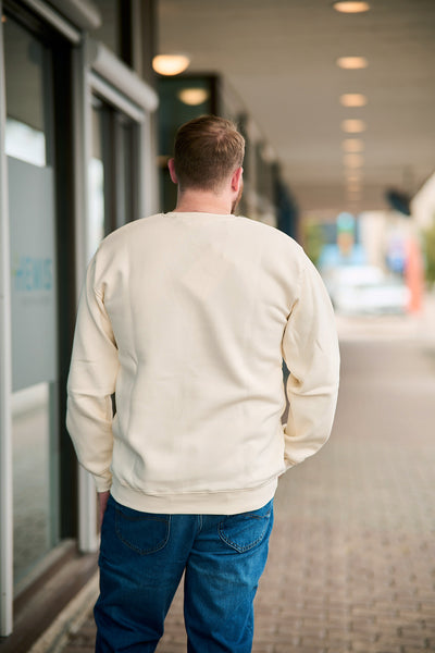 Hankie Logo Crew Neck Sweat - Egret