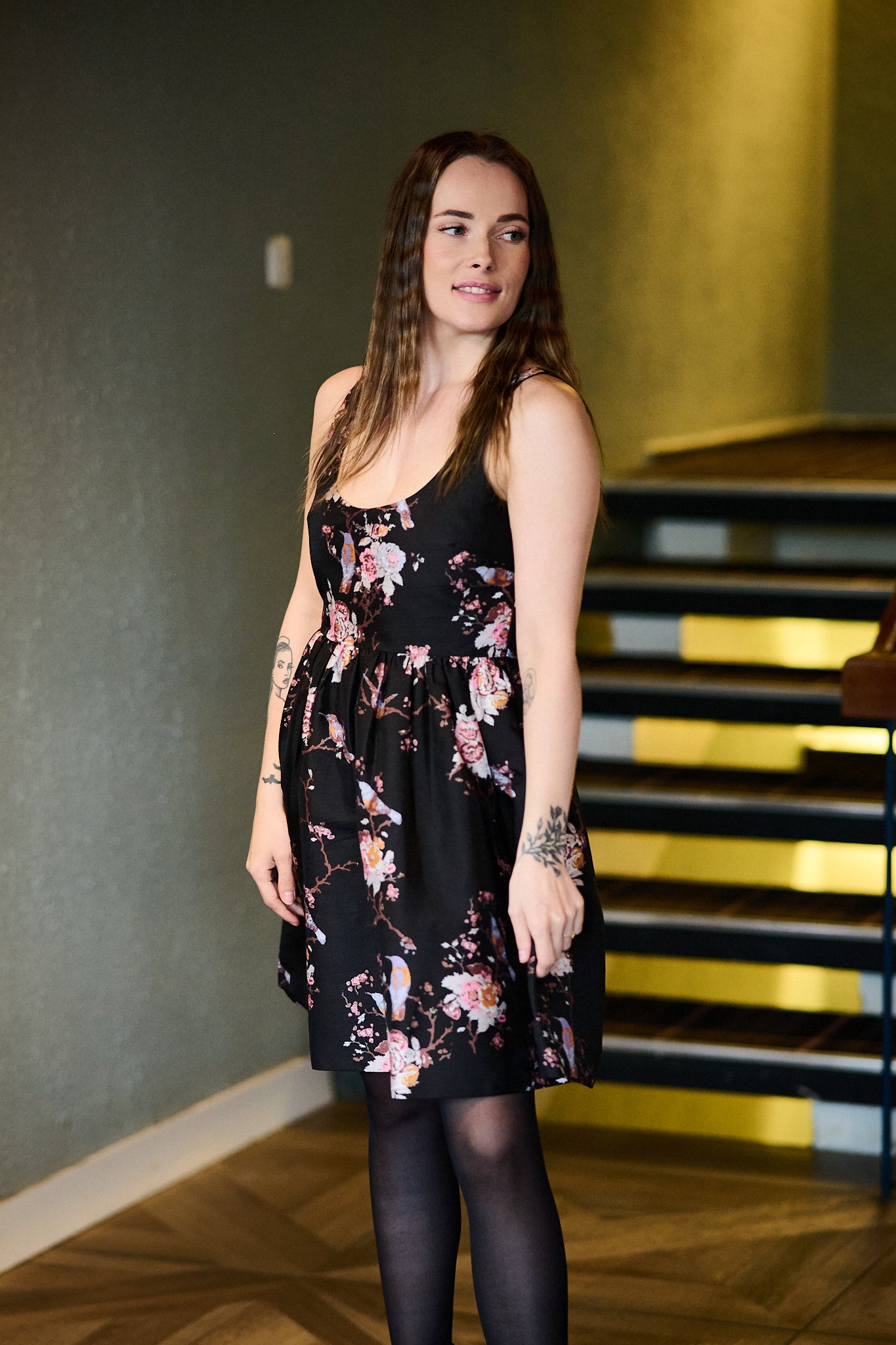 Taffeta Mini Dress - Wallpaper