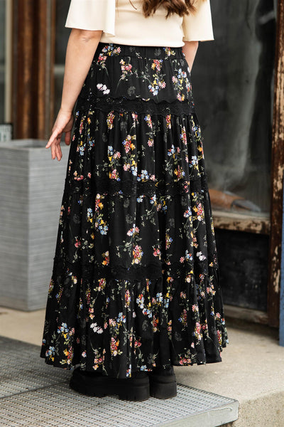 Cotton Club Maxi Skirt Midnight Pedal