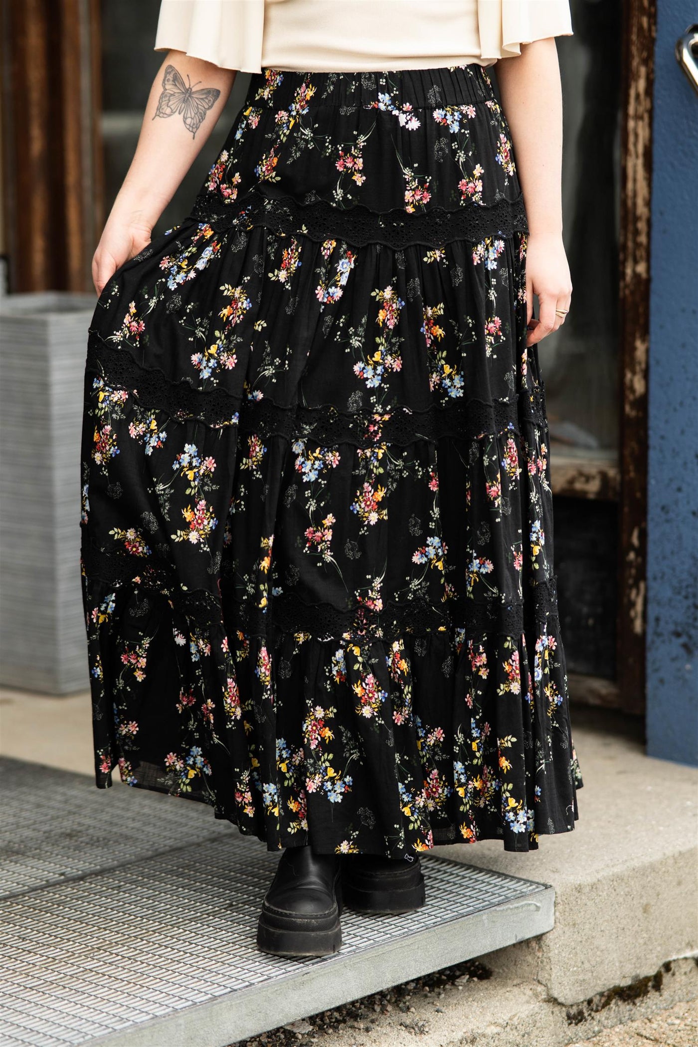 Cotton Club Maxi Skirt Midnight Pedal
