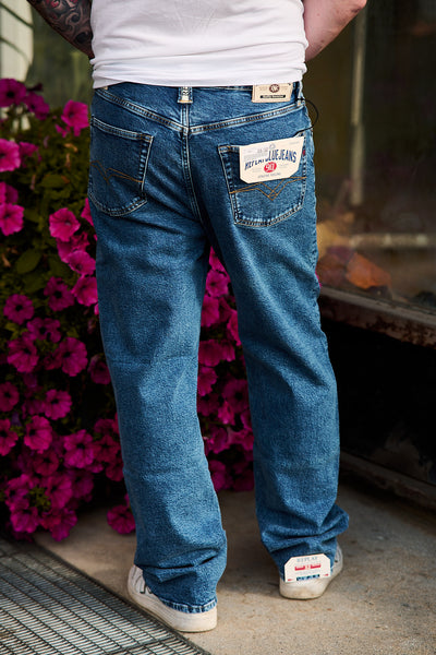 M9Z1 Straight Fit Jeans - Mid Blue Indigo