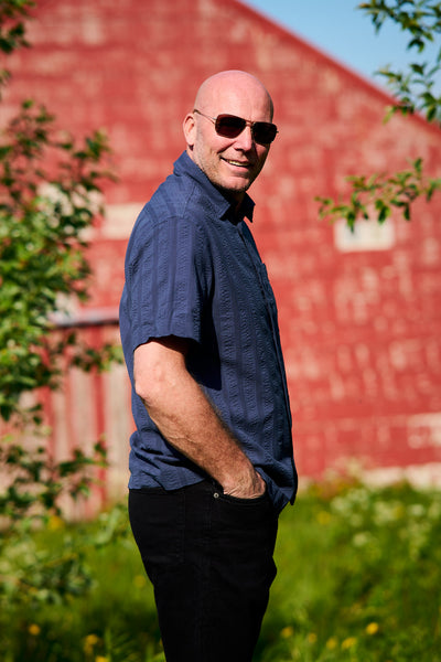 Silas Seersucker SS Shirt - Sky Captain