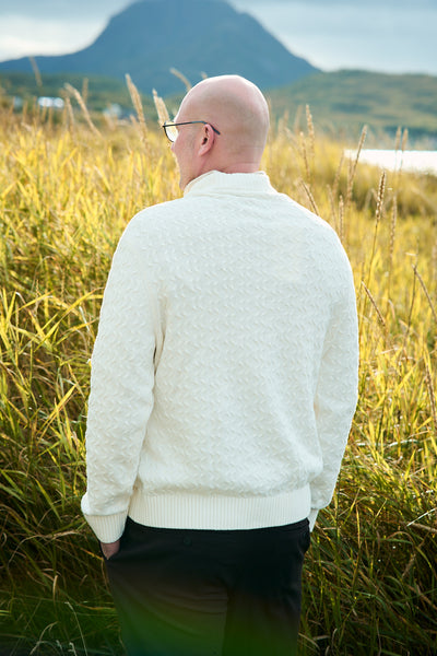 Phillip LS Knit Relaxed Crew Neck - Egret