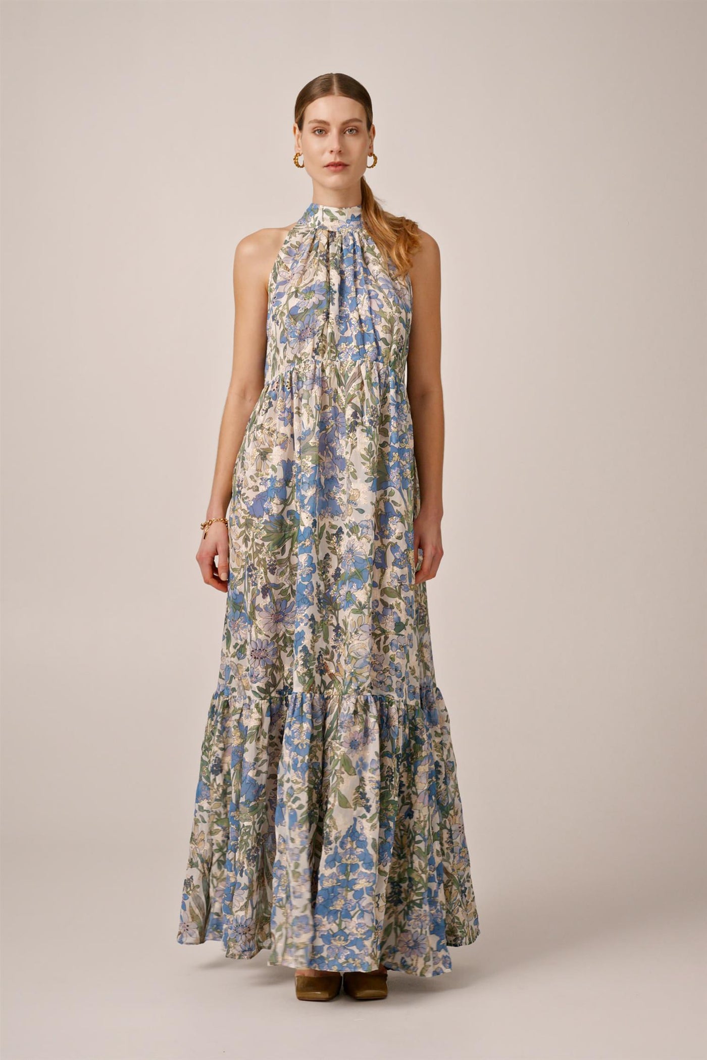 Georgette Halterneck Dress