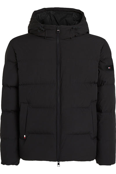 Down Hooded Puffer Jacket - Black