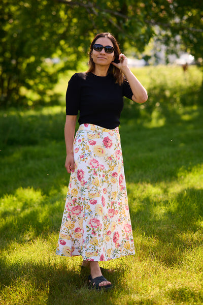 Linen Skirt - Rosette