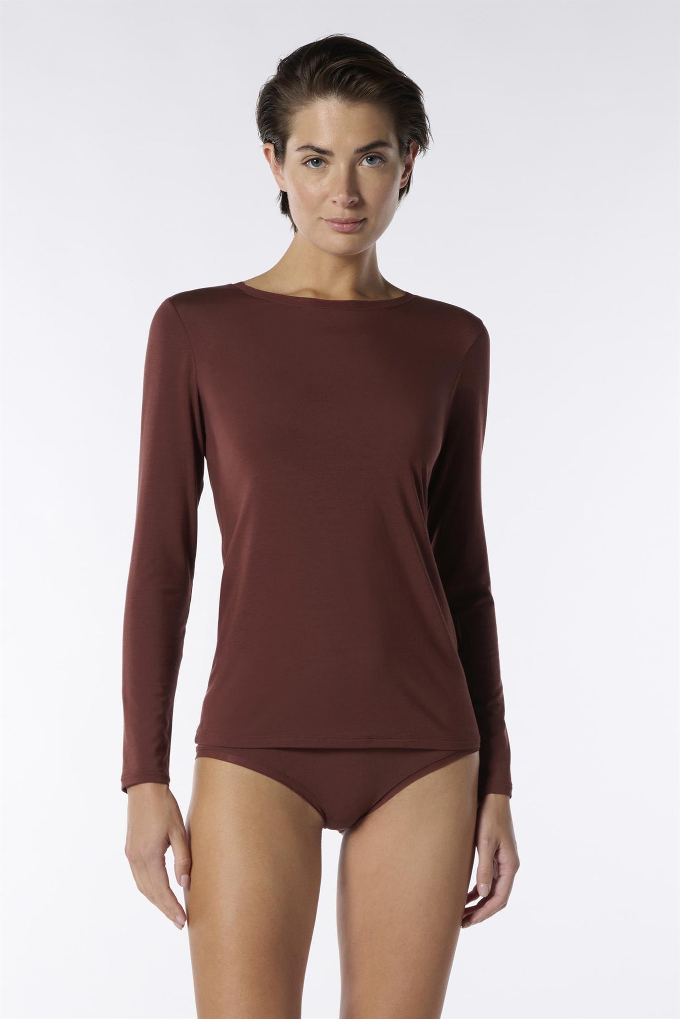Perfect Line Modal Long Sleeve - Cacao