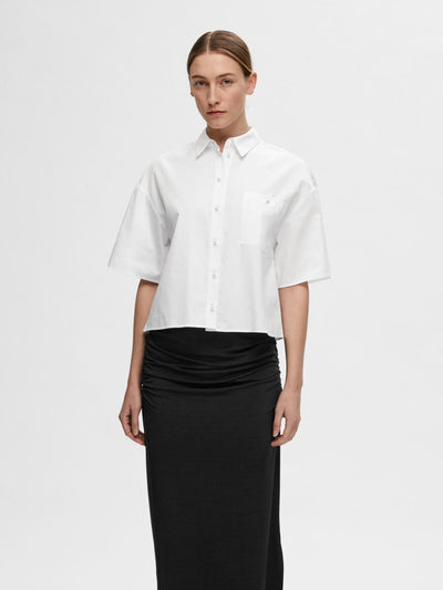 Agnes 2/4 Cropped Pearl Shirt