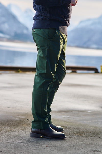 Denton Printed Structure Chino - Riverbed Green