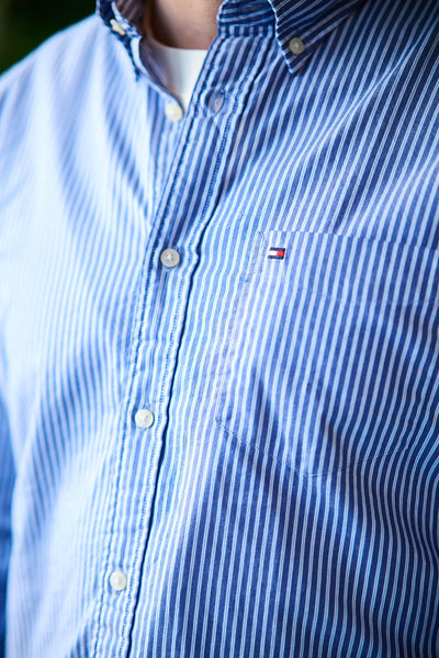 Twill Stripe RF Shirt - Wedge Blue