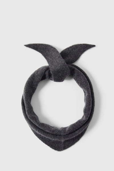 Maria Narrow Cashmere Scarf - Dark Grey Melage