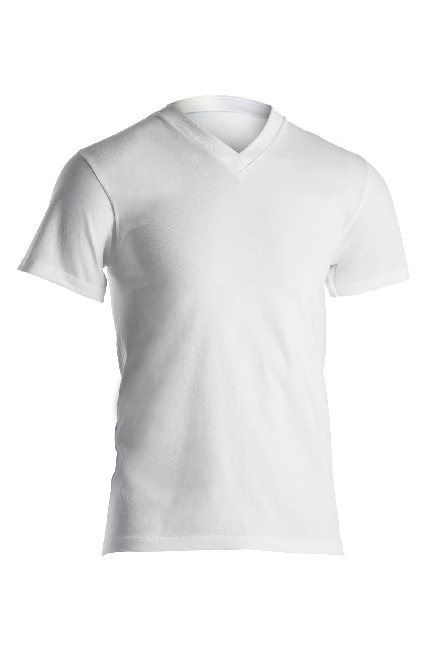 T-Shirt V-Neck Hvit