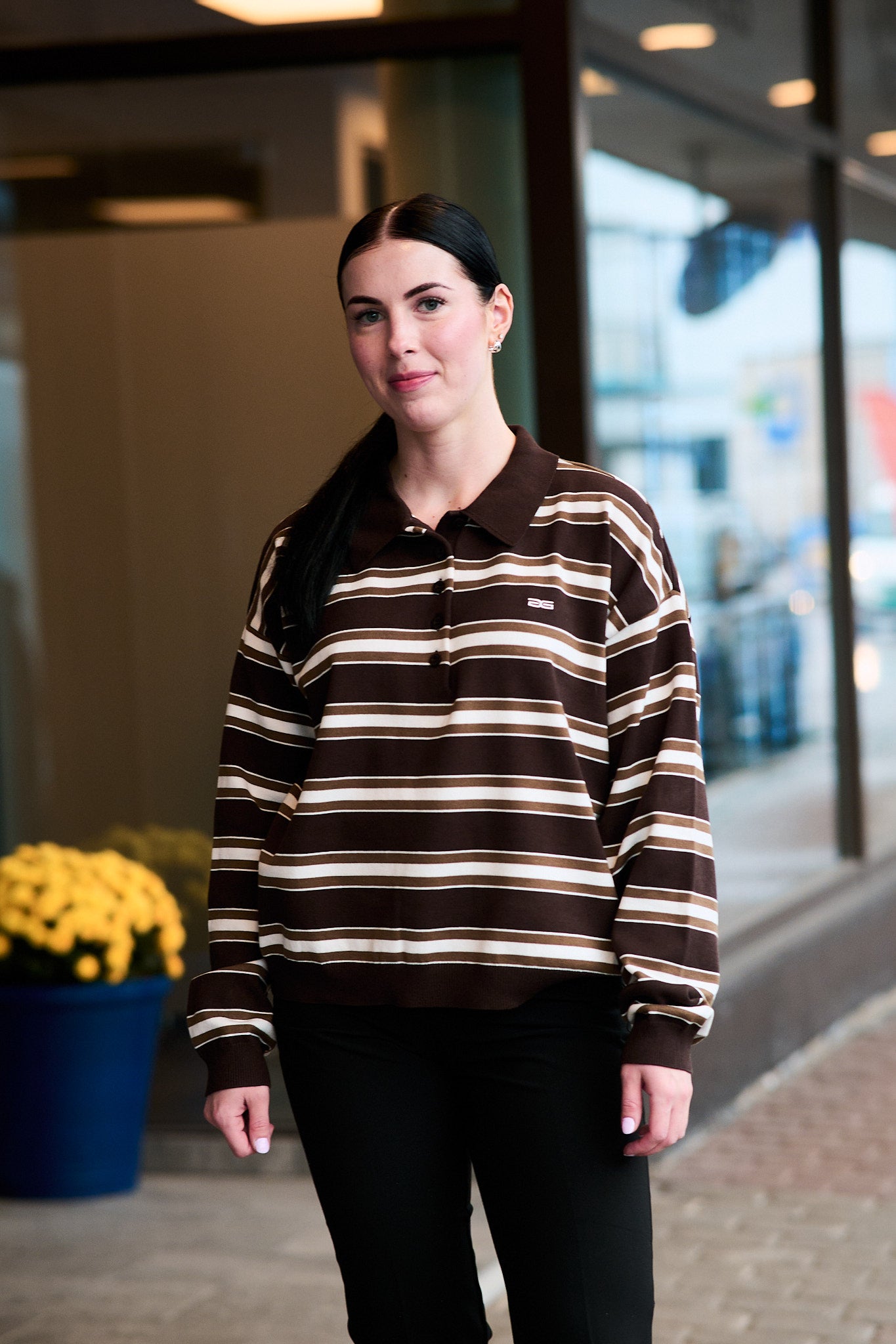 Paige Polo Pullover - Molé/Dark Beech/Egret