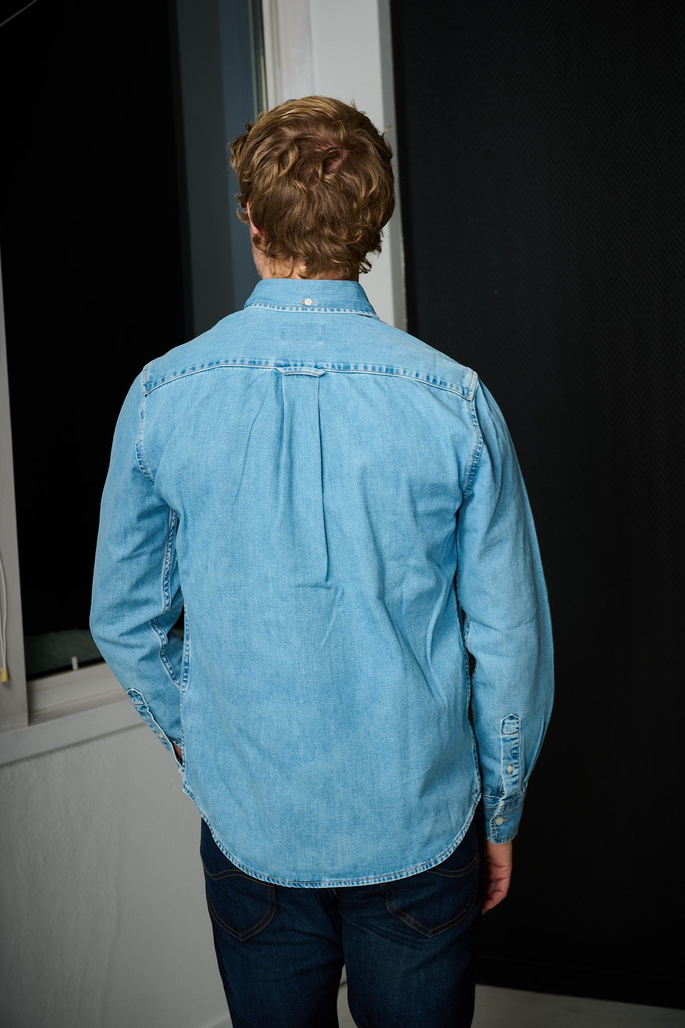 Reg Denim Shirt - Semi Light Blue Worn In