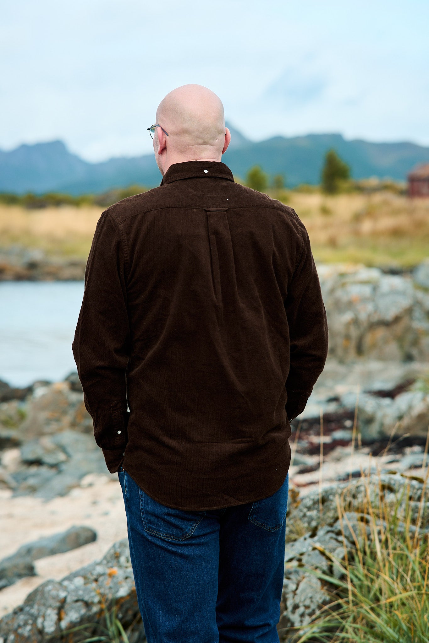 Regular Corduroy Shirt - Rich Brown